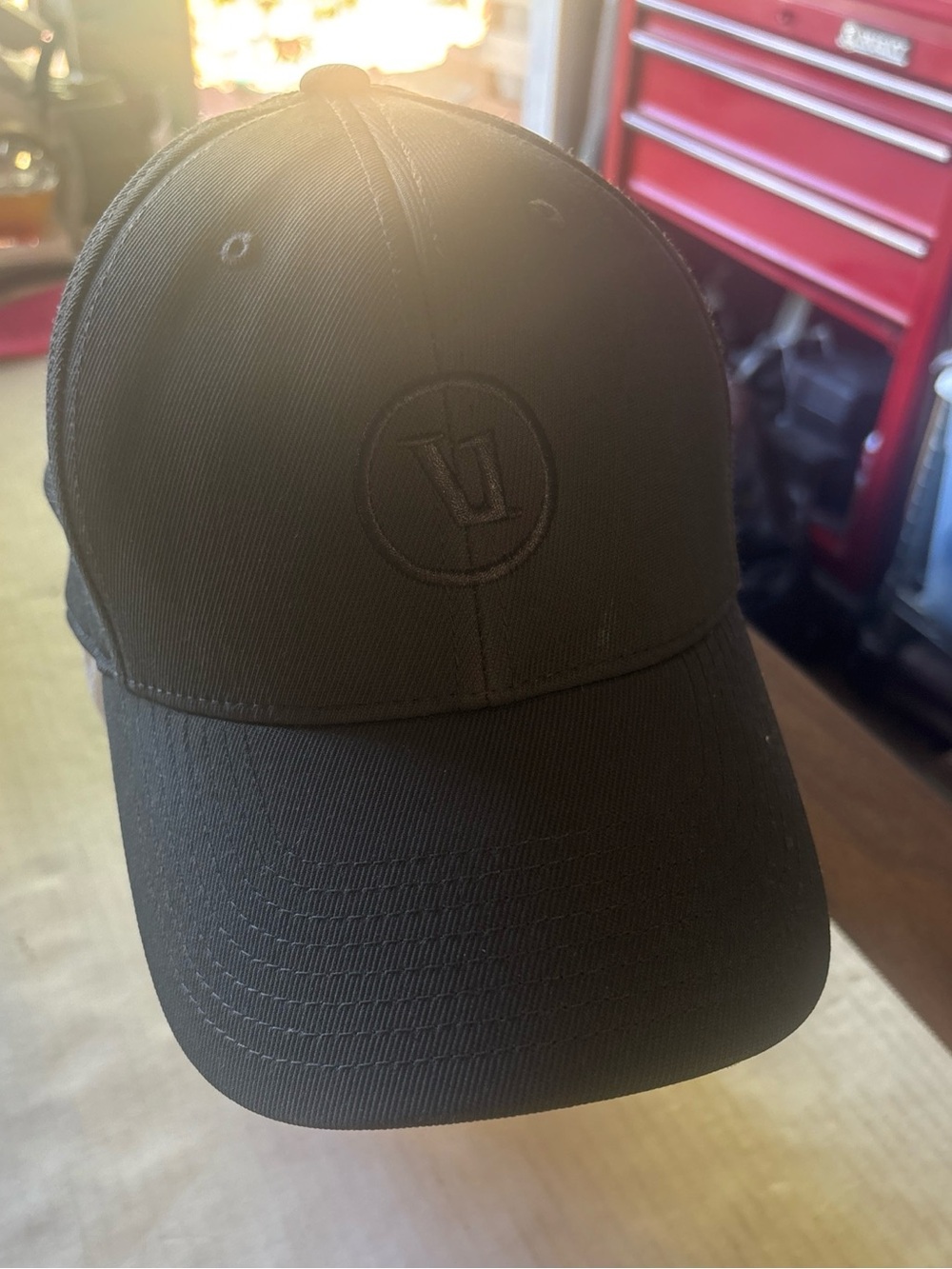Vuori Signal Golf Hat Dark Gray Embroidered Logo Baseball Cap